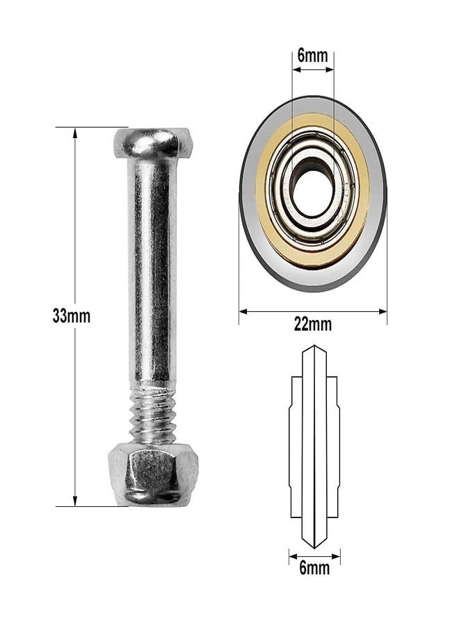 NIKTION Tile Cutter Scoring Wheel 22 mm Tile cutter replacement wheel Bolt and Lock Nut Manual Tile Cutters for Cutting Ceramic and Vitrified Tiles Tungsten Carbide Premium Tile Cutting Wheel (1 Pcs) - Image 2
